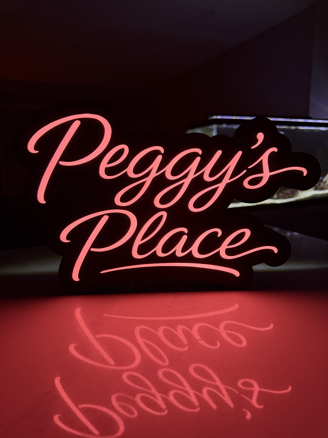 Peggy's Place custom script lightbox glowing pink